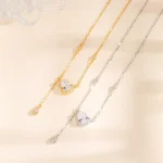 S925 Silver Zircon Gourd Necklace