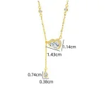 S925 Silver Zircon Gourd Necklace-2