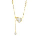 S925 Silver Zircon Gourd Necklace-3